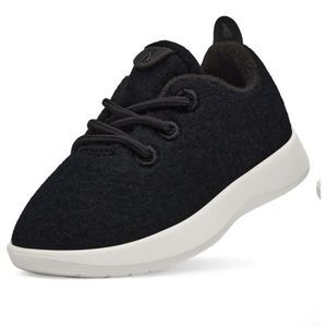 ALLBIRDS Kids' Wool Runner Sneaker Walker & Toddler Natural Black NWT no box